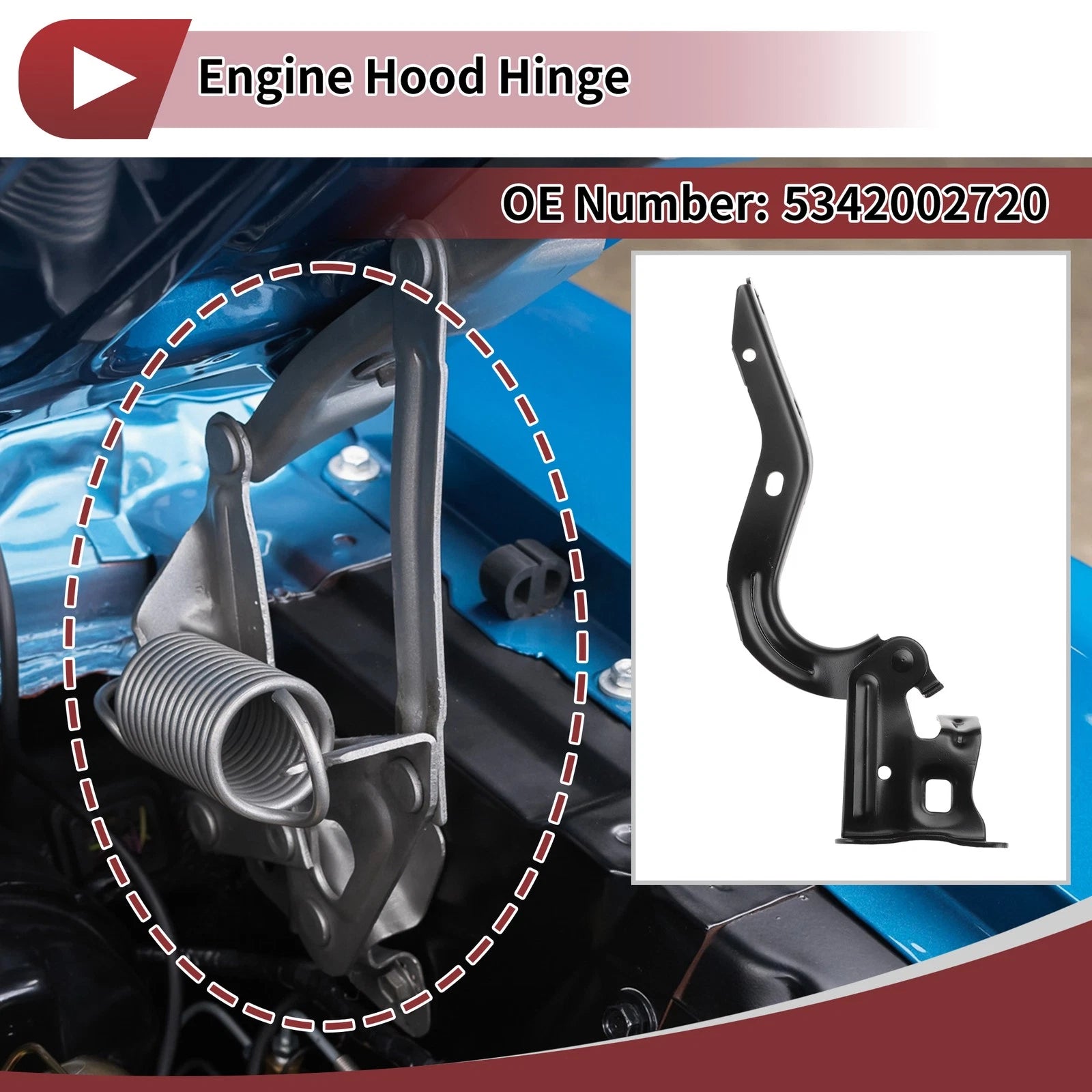 Hood Hinge for Toyota Levin Hybrid (2019–2023) Left Side