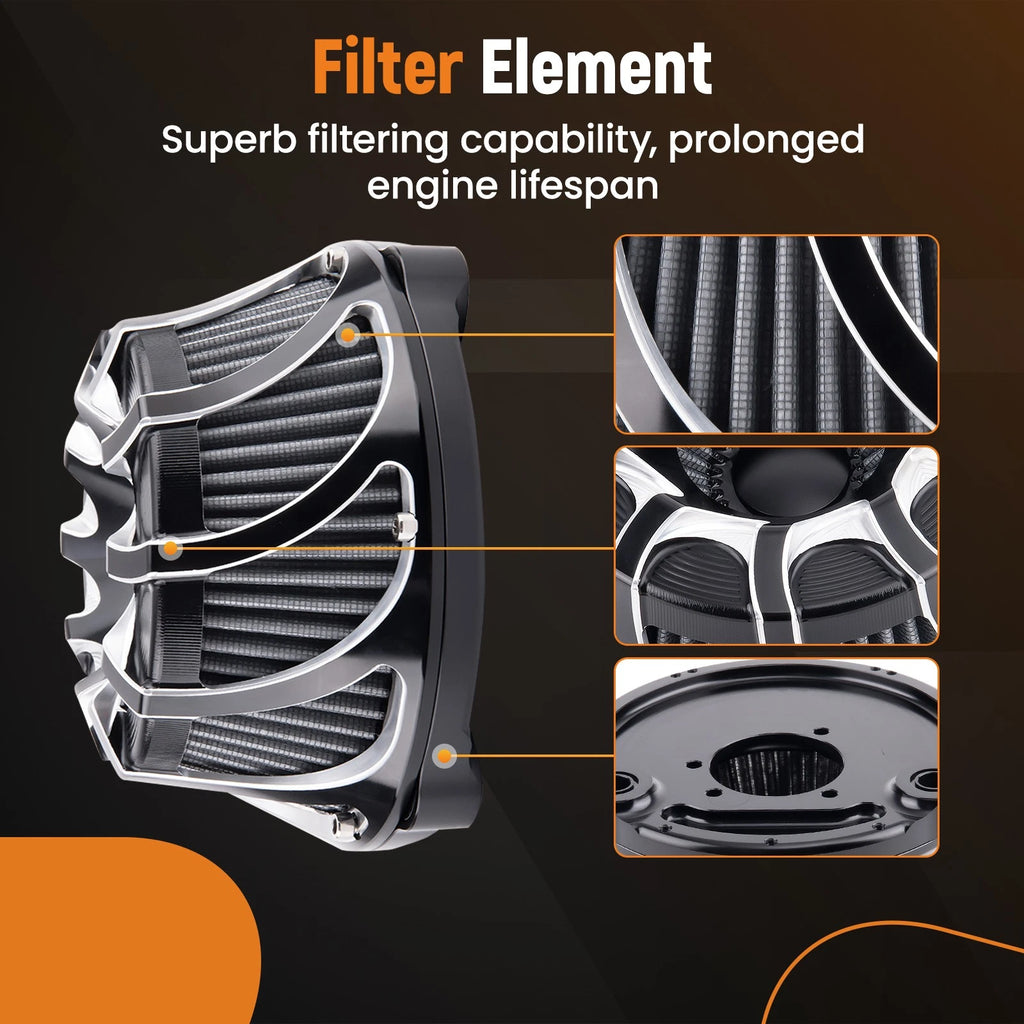 Air Cleaner Intake Filter Kit for Harley Dyna Convertible FXDS (2006–2017)