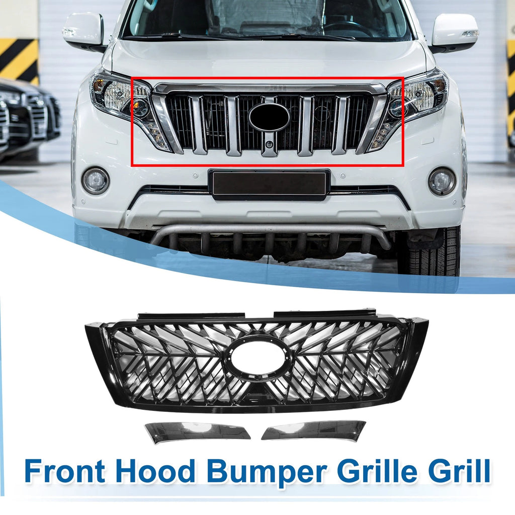 Front Upper Hood Bumper Grille for Toyota Land Cruiser Prado (2014–2017)