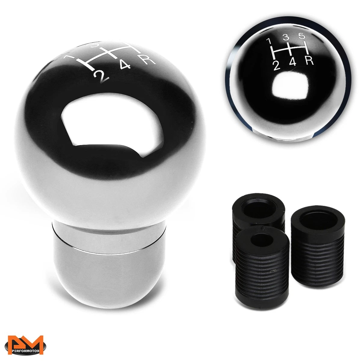 5-Speed Manual Transmission Shift Knob for Universal Vehicles (Chrome)