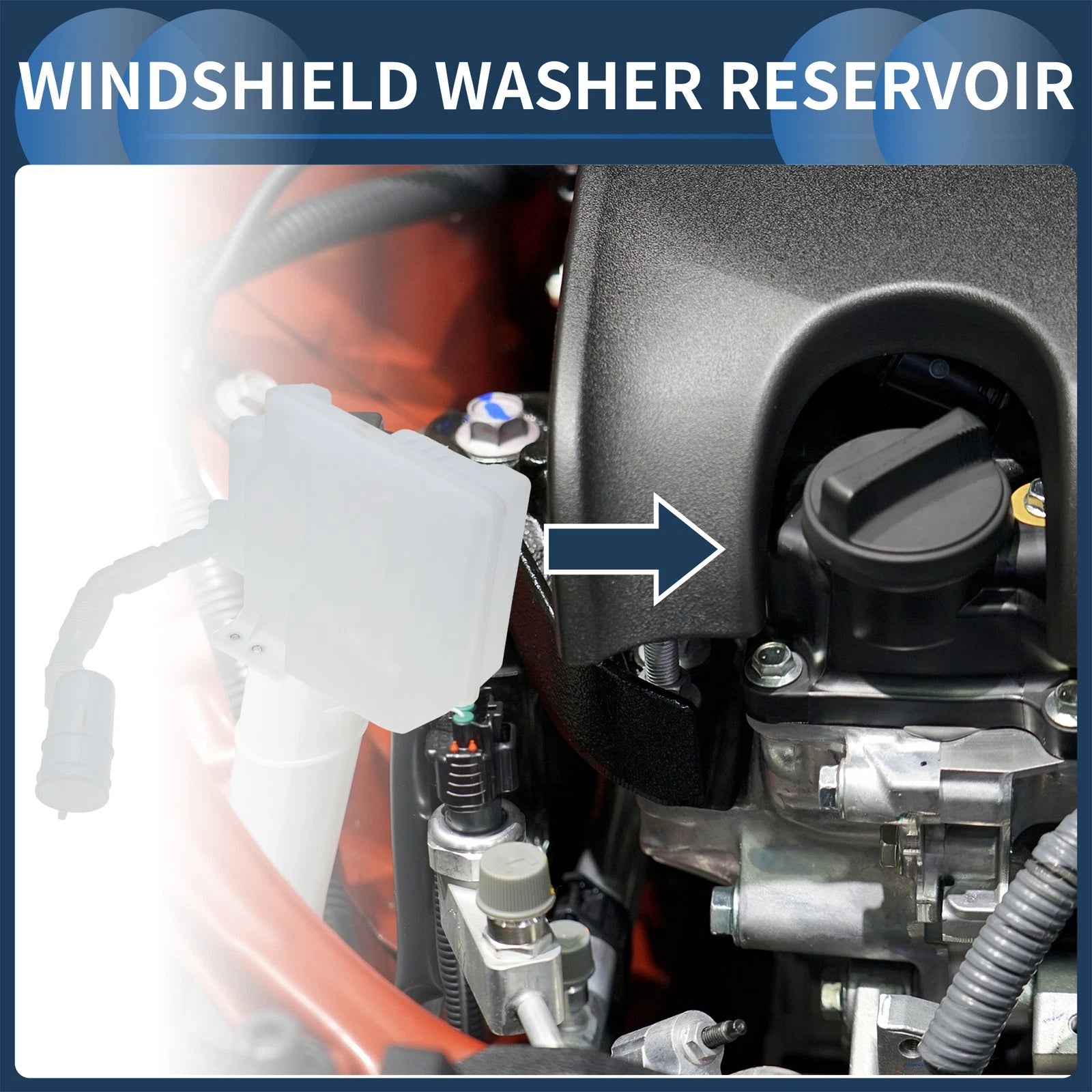 Windshield Washer Reservoir No.1K0955453S for Volkswagen Jetta (2005–2010)