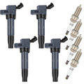 Set of 4 Ignition Coil Spark Plugs for Hyundai Santa Fe Sonata Tucson