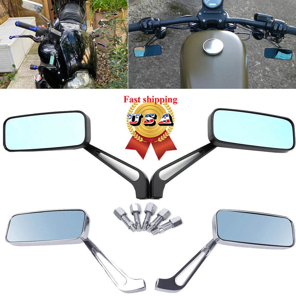 Pair of 8mm 10mm Rear View Side Mirrors for Scooter Motorcycle