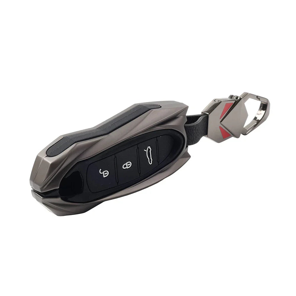 Black Remote Key Fob Case Shell Cover for Porsche Carrera 911 (2012-2019)