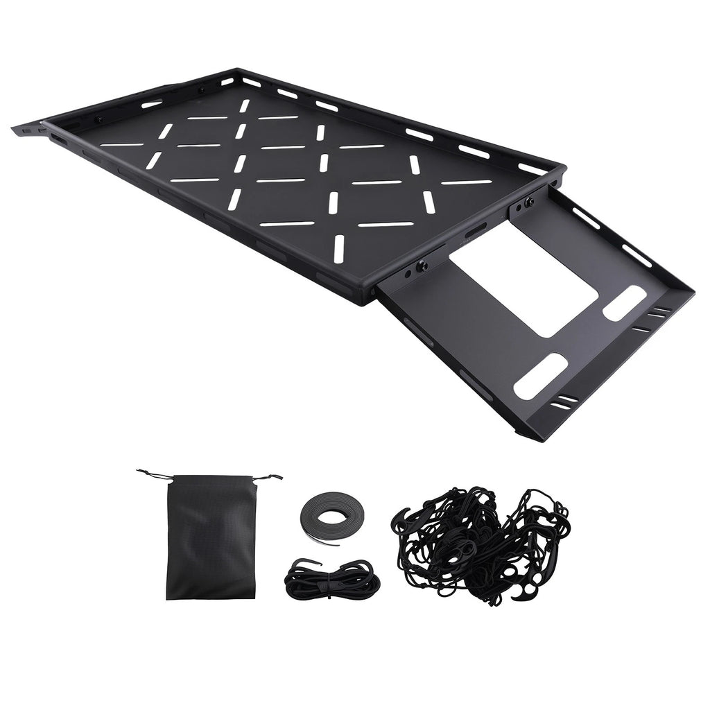 Black Cargo Rack for Jeep Wrangler JK JL (2007–2026) 4-Door Unlimited 300lbs