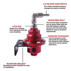 AN6 Adjustable Fuel Pressure Regulator with Oil Gauge Kit