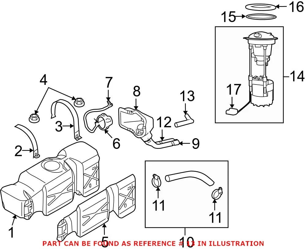 Fuel Tank Breather Hose for Mopar (55398296AA)