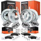 Drilled Brake Rotors with Pads and Calipers for Ford F-250 Super Duty