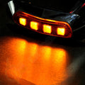 8pcs LED Side Marker Light for Truck Trailer (12V) with Chrome Cover Bezel