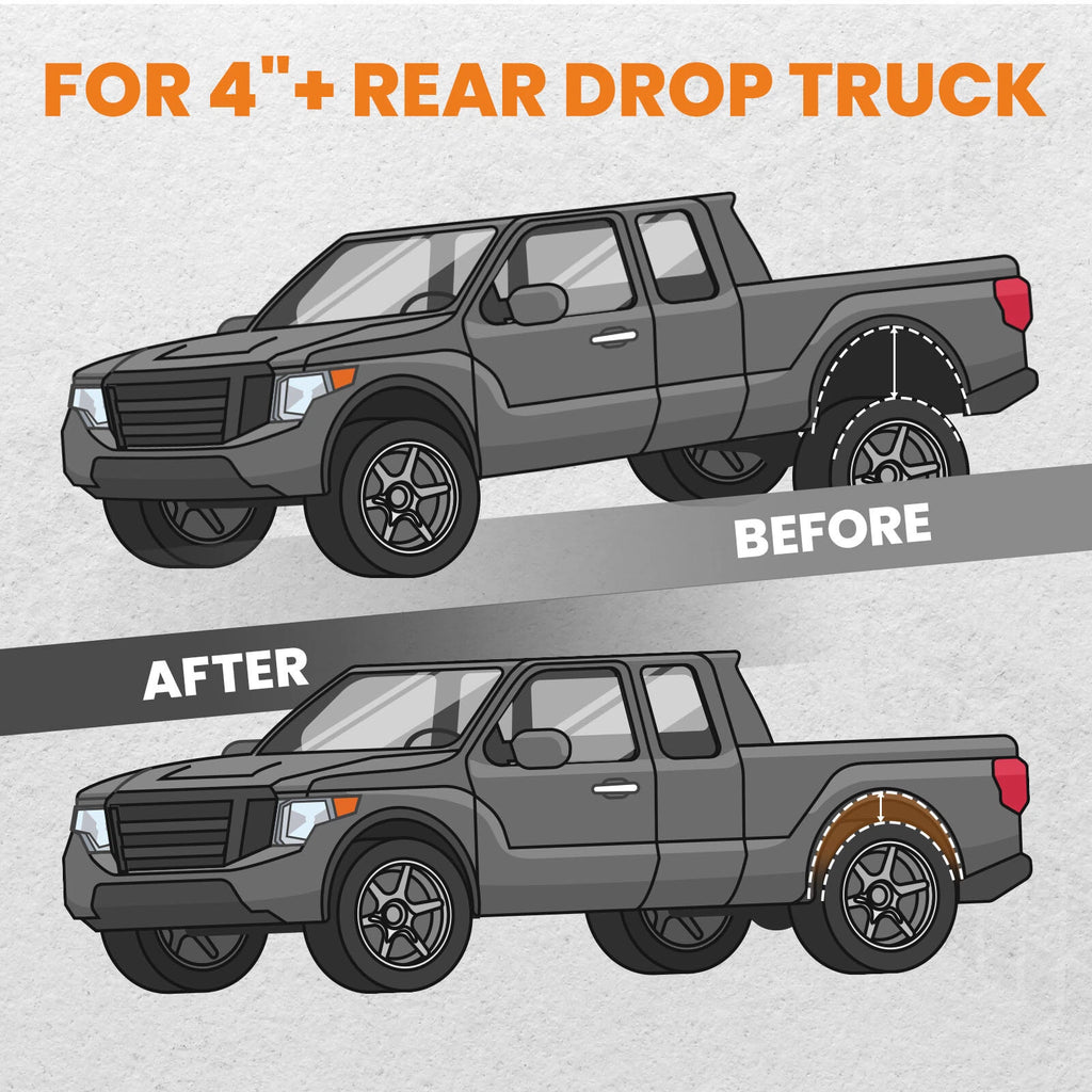 Rear Frame C-Notch Axle Lowering Kit for Chevy GMC C10 Pickup (1963–1972)