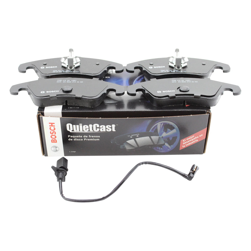 Set of 4 Bosch QuietCast Front Ceramic Brake Pads for Audi A4 A5 A6 Q5 S4 S5 (2008–2020)