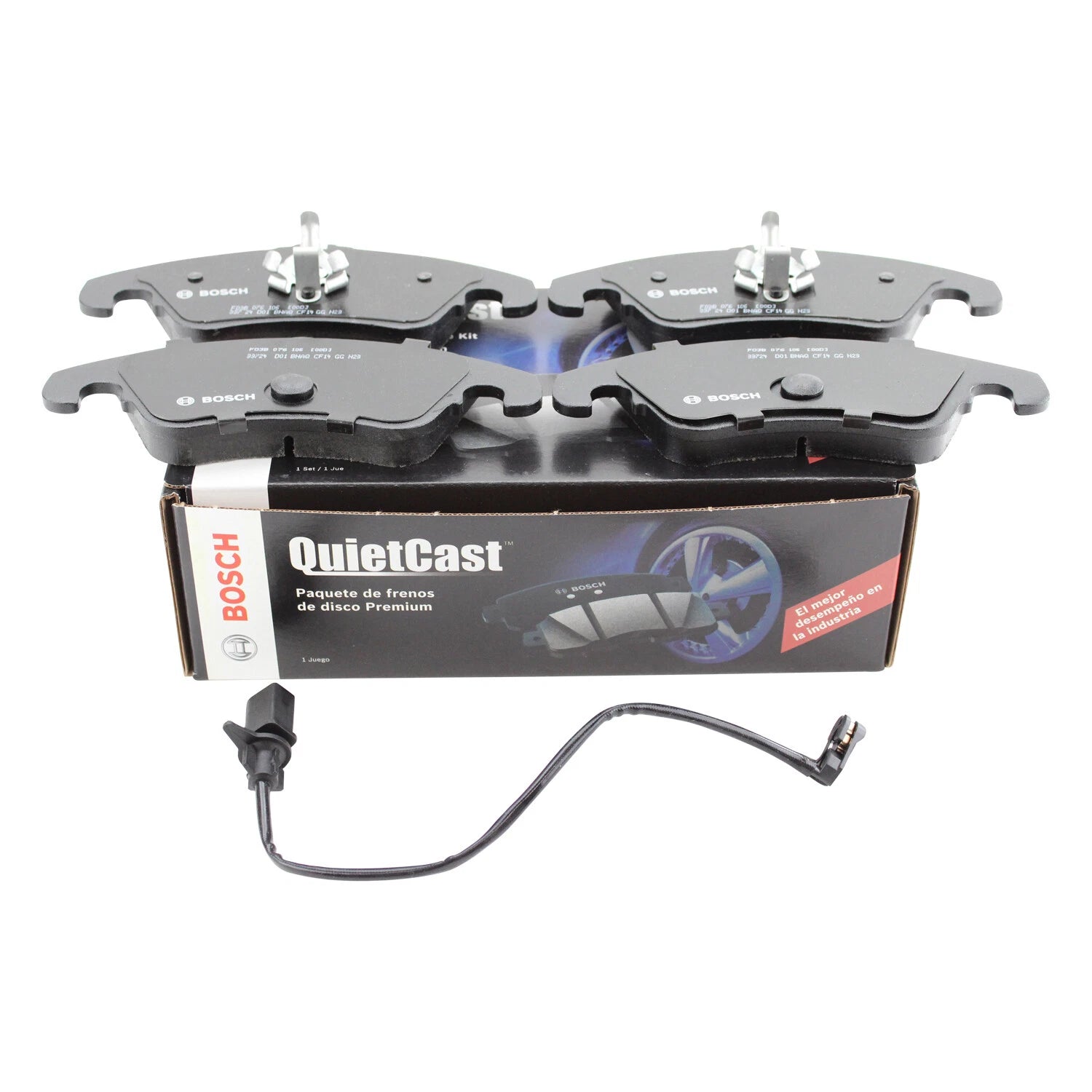 Set of 4 Bosch QuietCast Front Ceramic Brake Pads for Audi A4 A5 A6 Q5 S4 S5 (2008–2020)