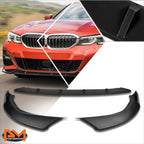 Matte Black Front Bumper Spoiler Lip for BMW G20 3-Series (2019–2021)
