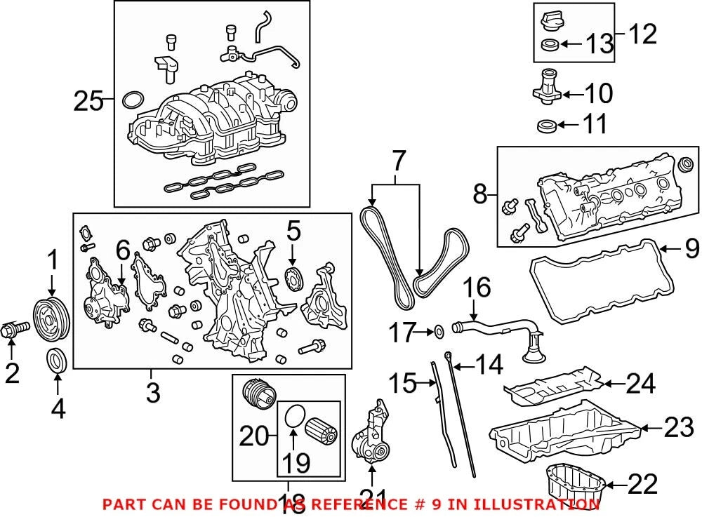 Engine Valve Cylinder Head Cover Gasket for Lexus (112140S010)