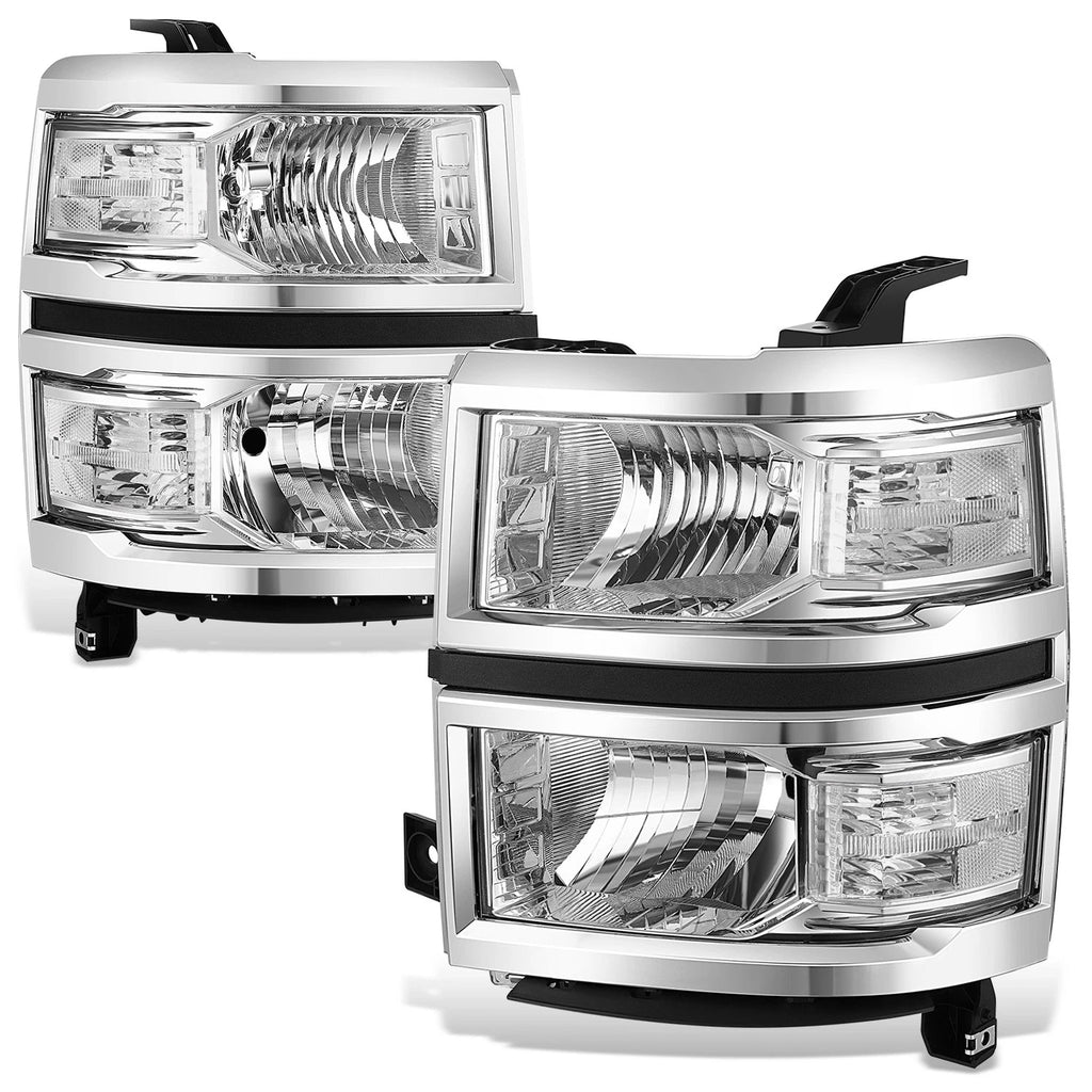Chrome Clear Corner Headlights for Chevy Silverado 1500 (2014–2015)