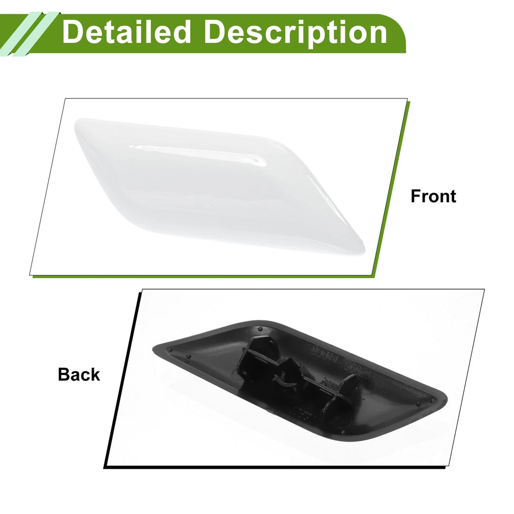 Front Right Washer Nozzle Cover Cap for Toyota Camry (2011–2015) 8504406020 White