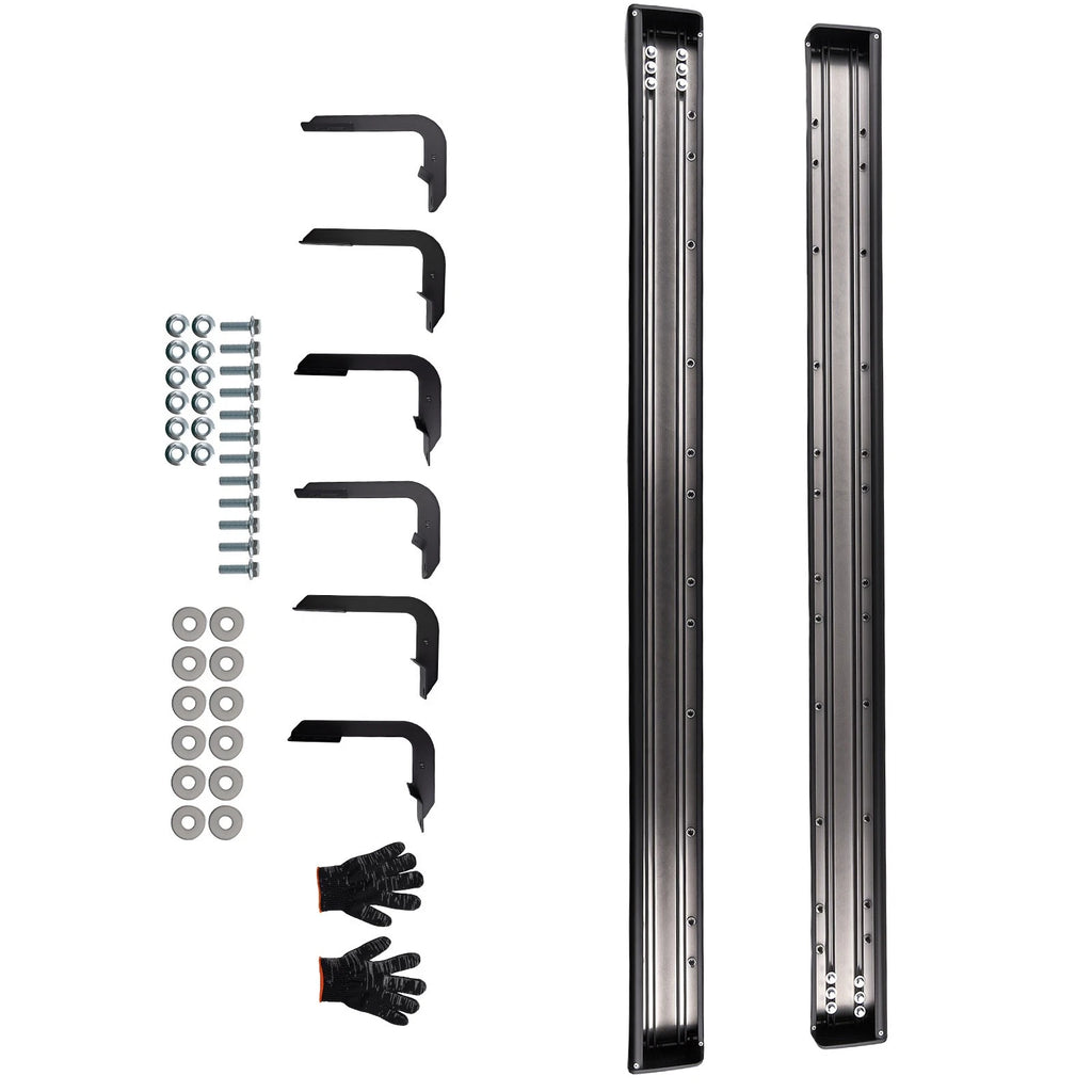 Nerf Bars Running Board for Nissan Titan Crew Cab (2004–2024) Black Aluminum