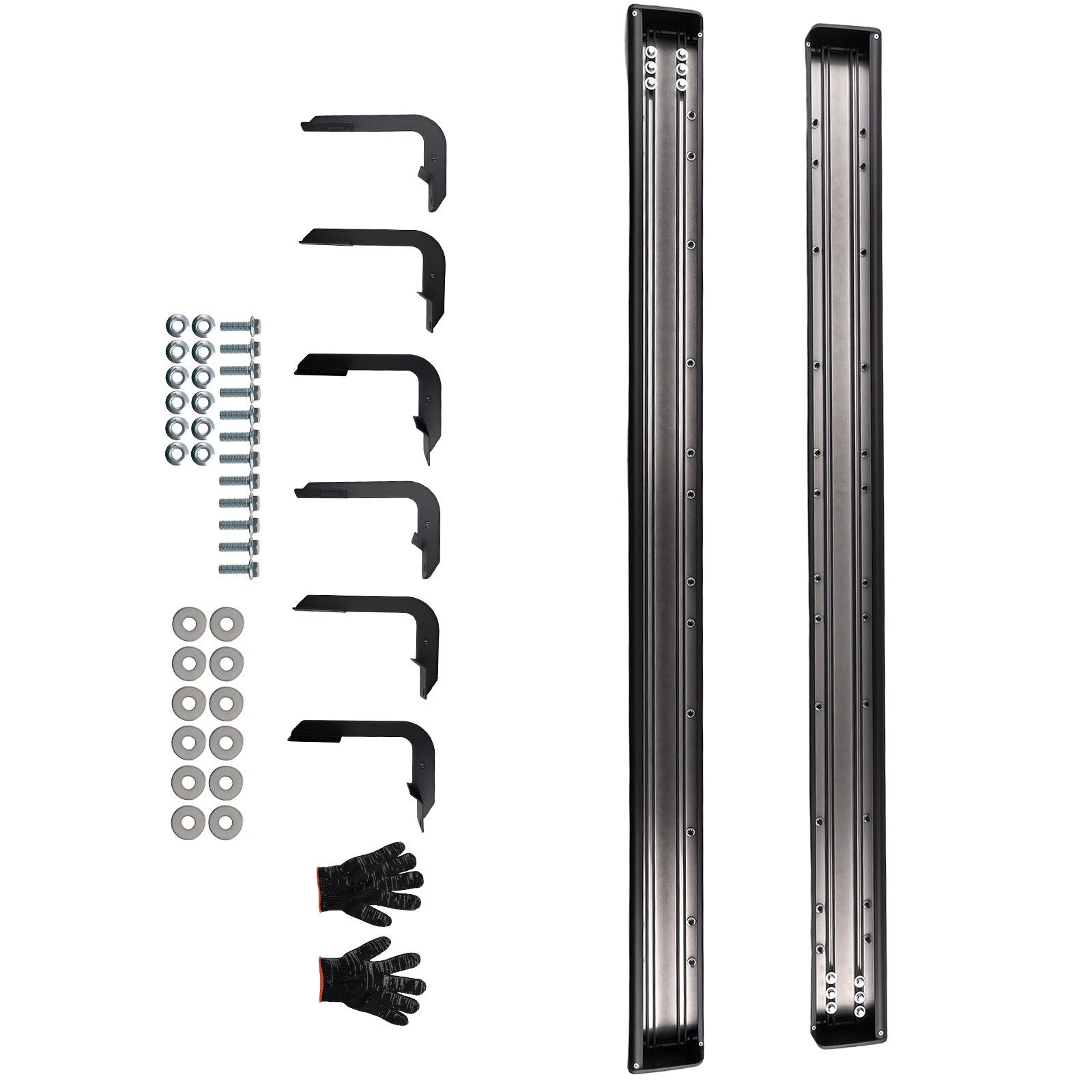 Nerf Bars Running Board for Nissan Titan Crew Cab (2004–2024) Black Aluminum