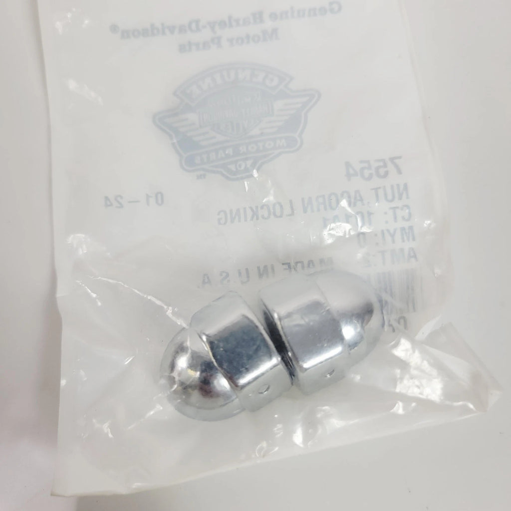 2X Acorn Locking Nuts for Harley-Davidson (7554)