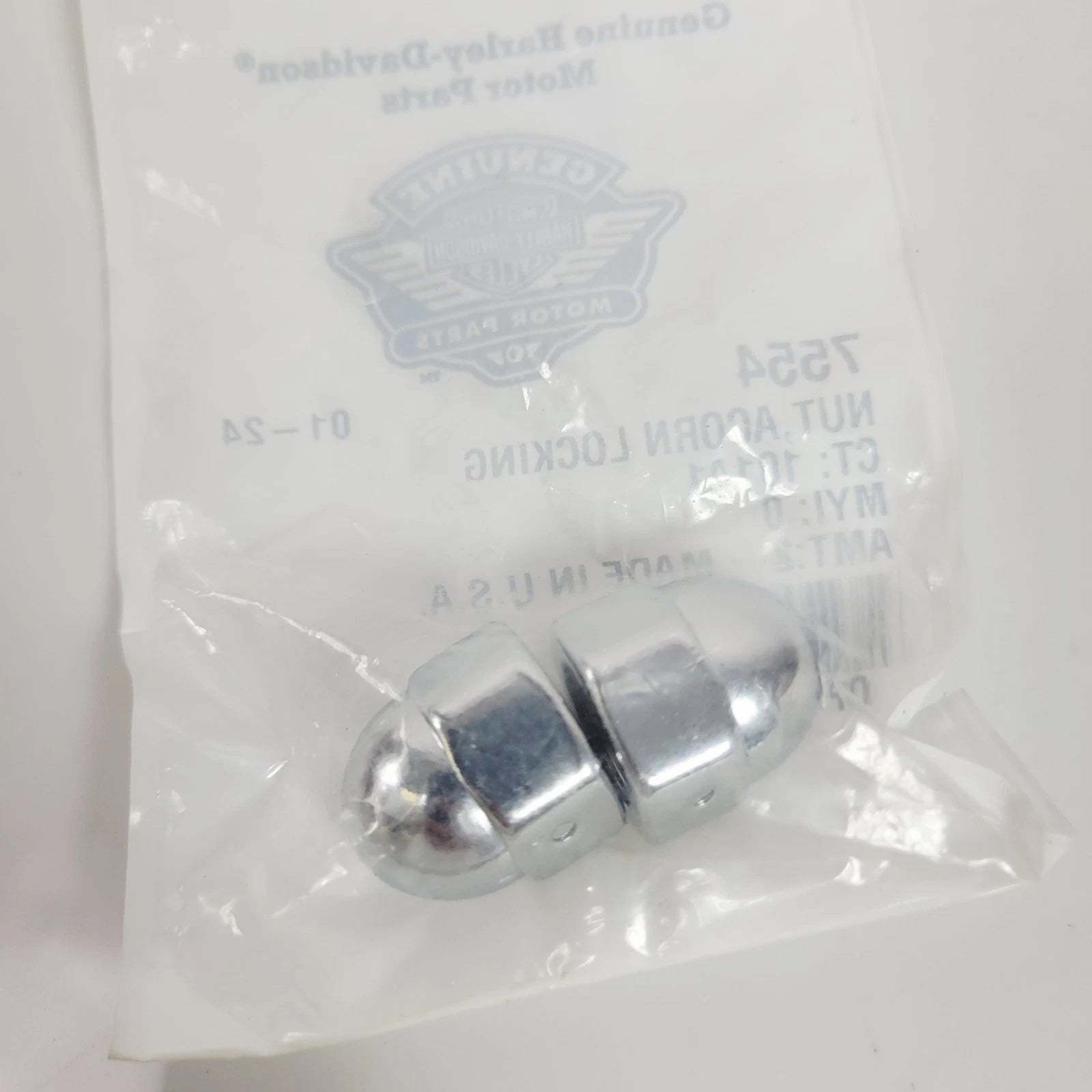 2X Acorn Locking Nuts for Harley-Davidson (7554)