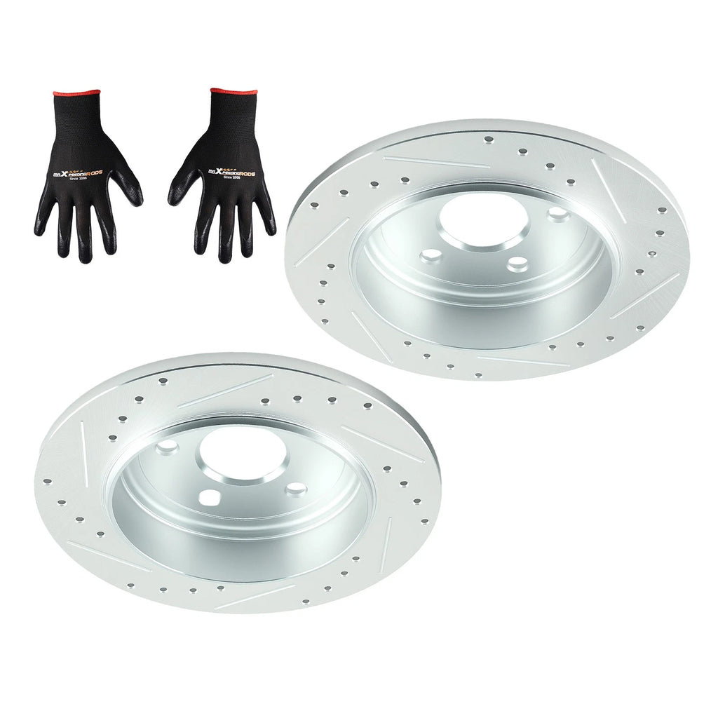 Rear Drilled & Slotted Disc Brake Rotor for Dodge Durango (2011–2020) S-53061