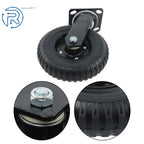 2Pcs 8" Rubber Swivel Casters for Heavy-Duty Use (1 Side Brake, 1 Rotation)