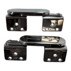 Set of 2 Roll Back Bolster Seat Hinges for Marine Applications (Stainless Steel)