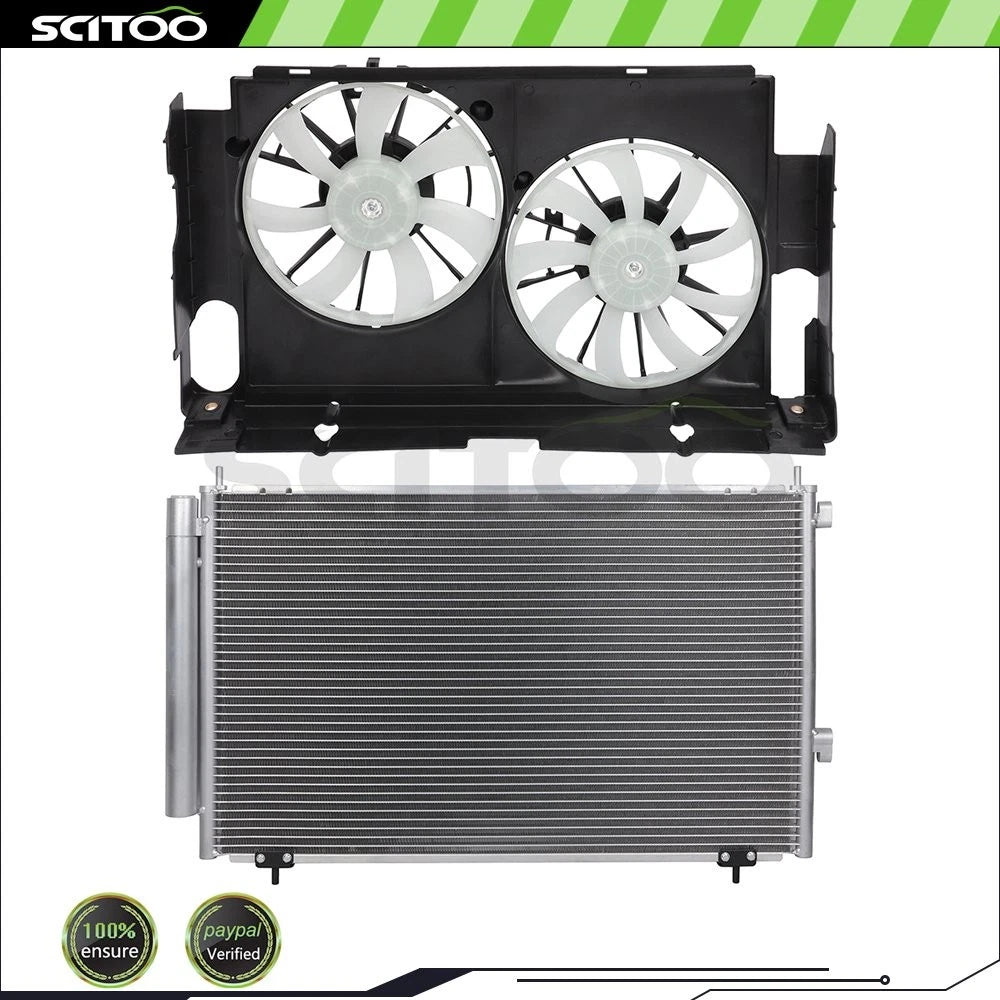 AC Condenser and Cooling Fan Assembly Kit for Toyota RAV4 (2013–2018)
