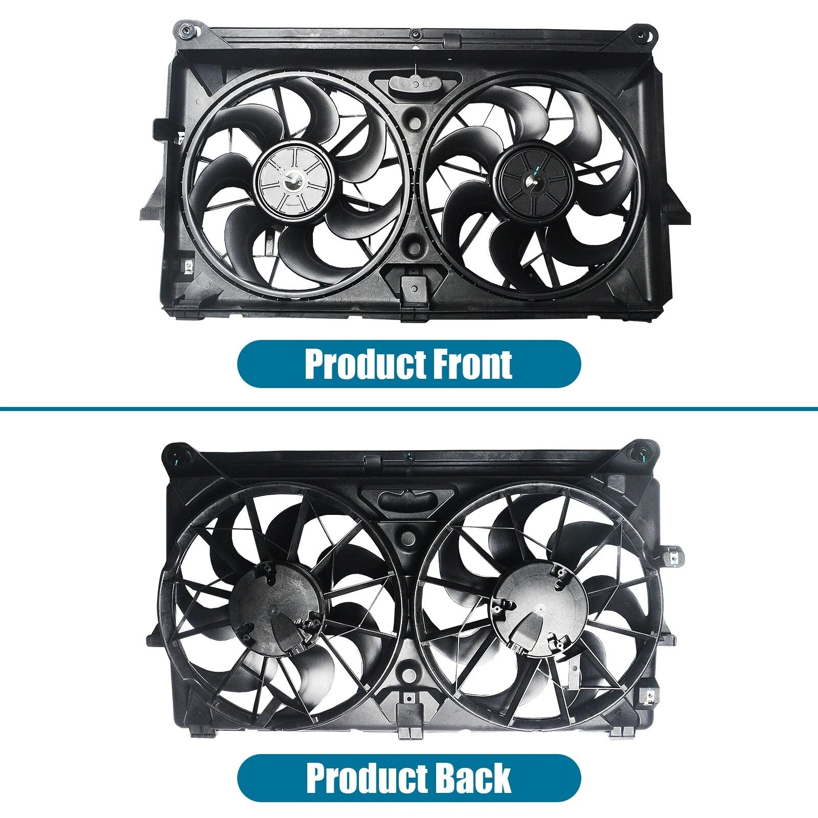 Dual Radiator Cooling Fan Assembly for Silverado 1500, Sierra 1500 (2007–2013)