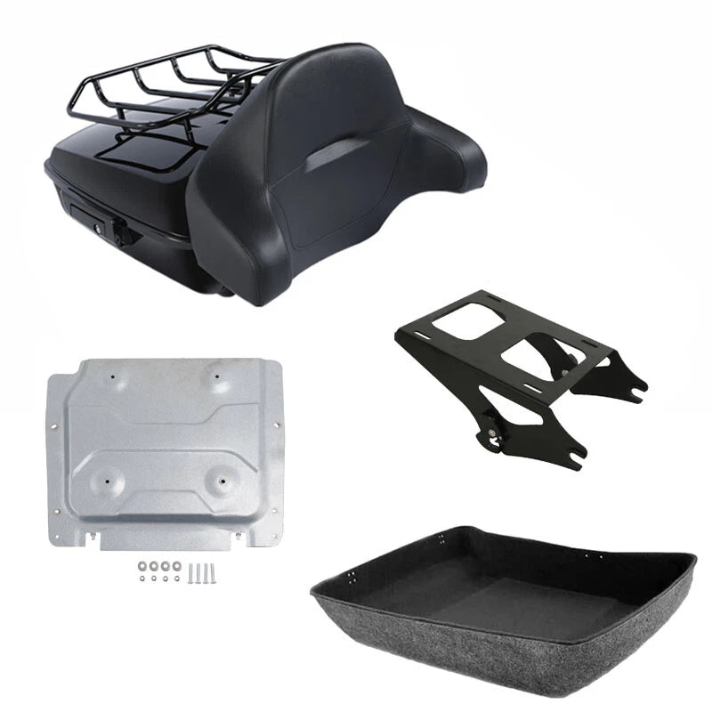 Chopped Trunk Backrest Pad Mount Plate for Harley Street Road Glide (2014–2026)