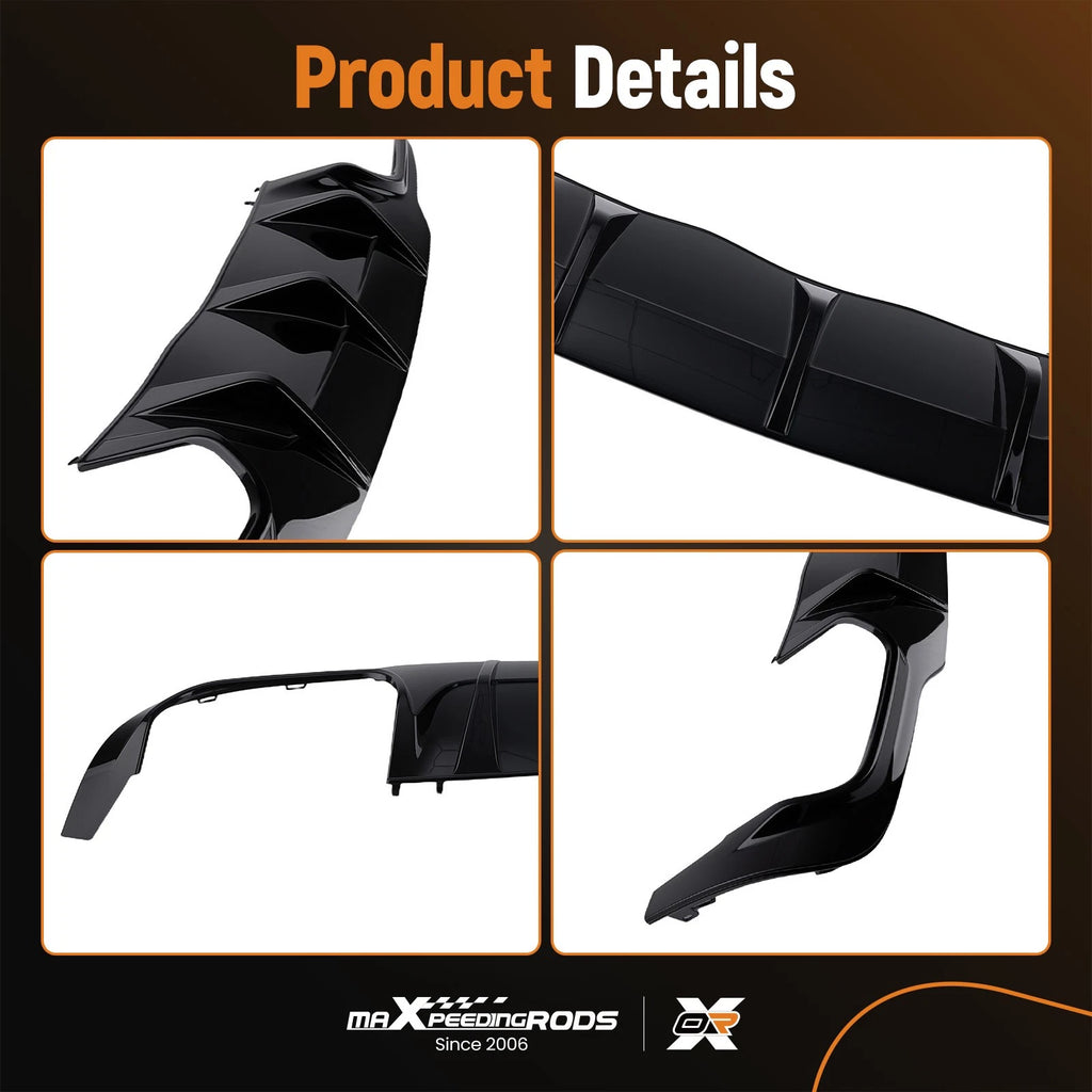 AMG Style Valance for Mercedes Benz C Class (2012–2015) Black PP