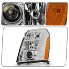 HID/Xenon Headlight for Cadillac Escalade (2007–2014) Chrome, Driver Side