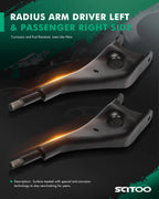 Set of 2 Radius Arms for Ford E-250 E-350 (1992–2007)