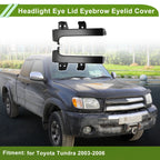Headlight Eyebrow Eyelid Cover for Toyota Tundra (2007–2021) Iron Black