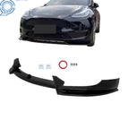 Front Bumper Lip Splitter for Tesla Model Y (2020–2024) Glossy Black V-Style