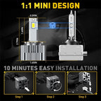 2X LED Headlight Bulbs for D3S D3R HID Xenon (2000-2023)