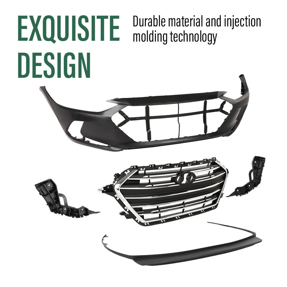 Front Bumper Cover for Hyundai Elantra Sedan (2017–2018)