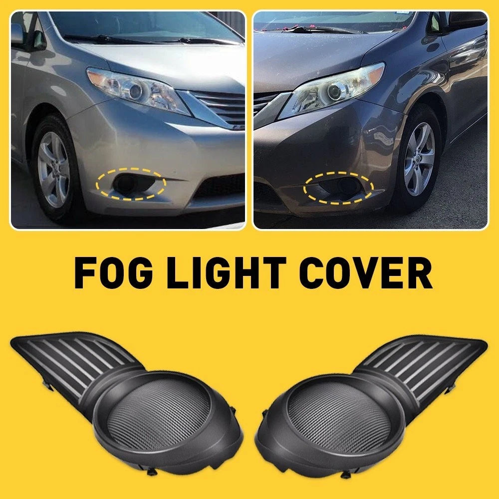 2X Fog Light Covers for Toyota Sienna (2011–2017) H