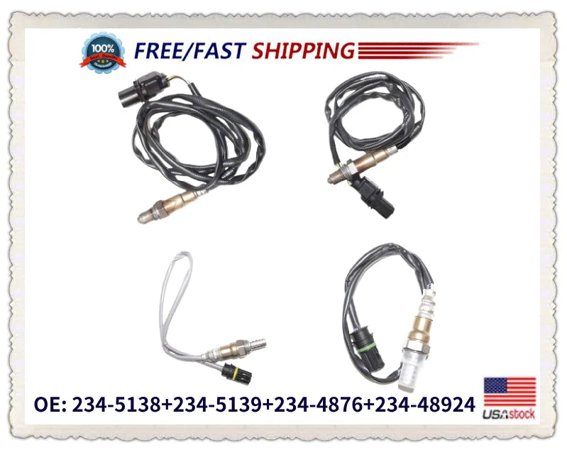 4X Oxygen Sensor for BMW 335i (2007–2010) Upstream & Downstream