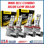 9005 H11 LED Headlights Kit Combo for