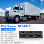 A/C Climate Control Module Panel for Peterbilt Truck (Q21-6119)