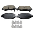 Set of 2 DuraGo Rear Rotors & Akebono ProACT Ceramic Brake Pads for Liberty Nitro (2002–2012)