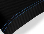 Console Lid Armrest Cover for Subaru Baja (2003–2006) Carbon Fiber Blue Stitch