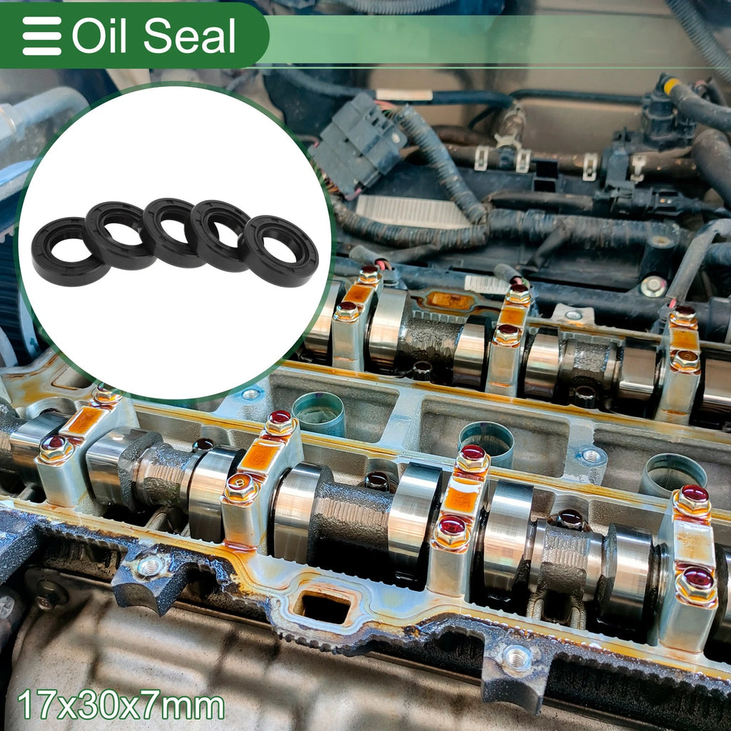 Set of 5 Oil Seal Rotary Shaft Seal NBR Rubber 17x30x7mm