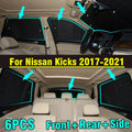 6x Front Side Rear Window Windshield Privacy Sunshade for Nissan Kicks (2017-2021)