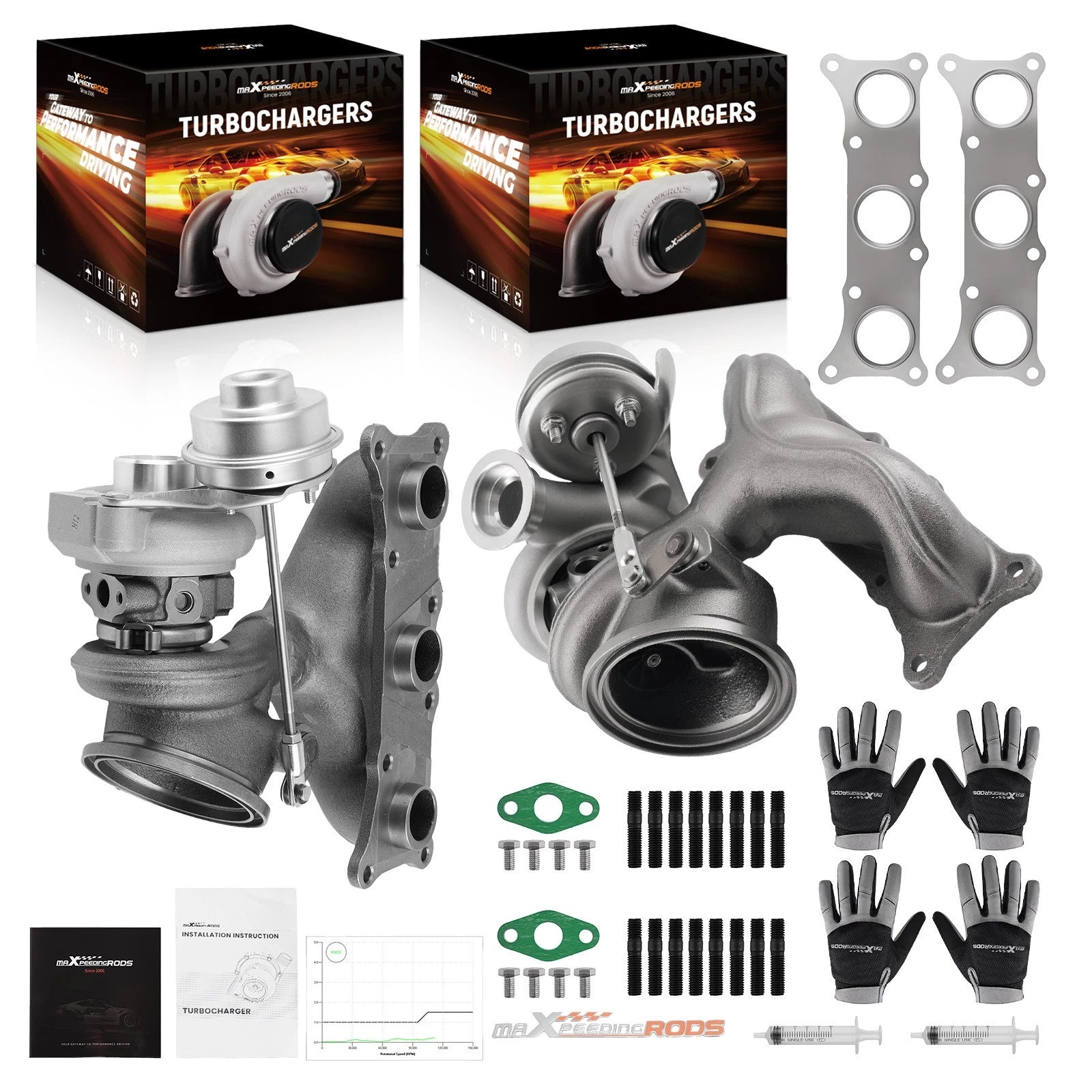 Billet Twin Turbo for BMW 135i 335i 335xi (N54 B30, 49131-07031, 49131-07041)