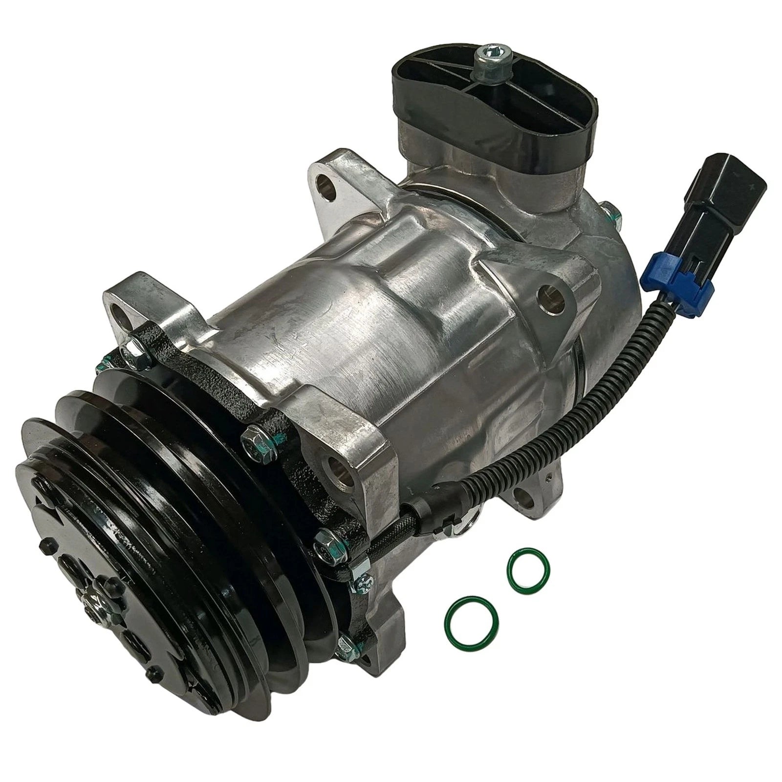 A/C Compressor with 2-Groove Pulley for Peterbilt 379 378 330 357 377 (1999–2003)