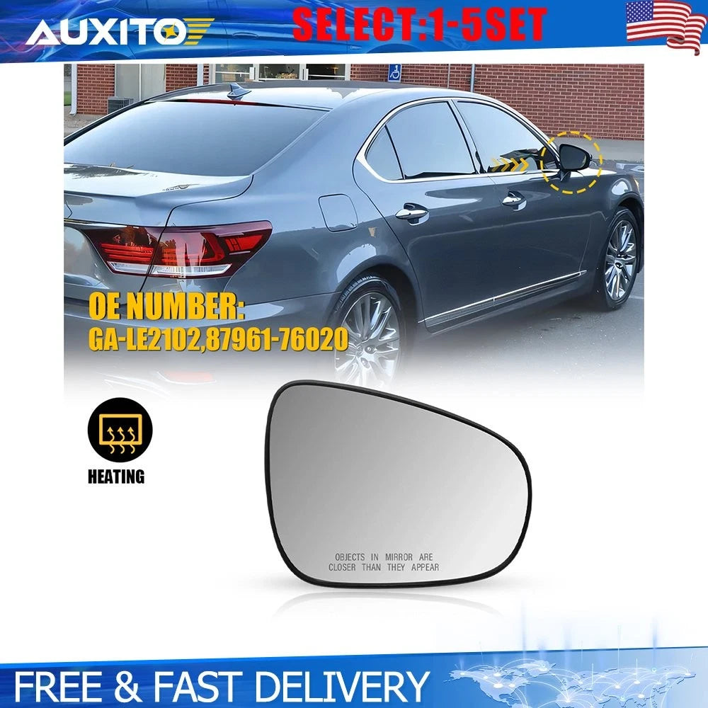 Heated Mirror Glass Right Side for Lexus LS460 (2013–2017) ES350 (2013–2018) CT200h
