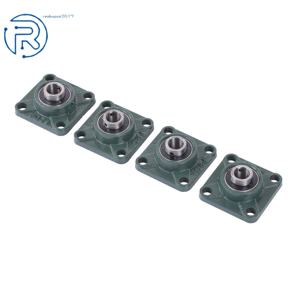 Set of 4 Pillow Block Flange Bearings for UCF204 (3/4" Bore)
