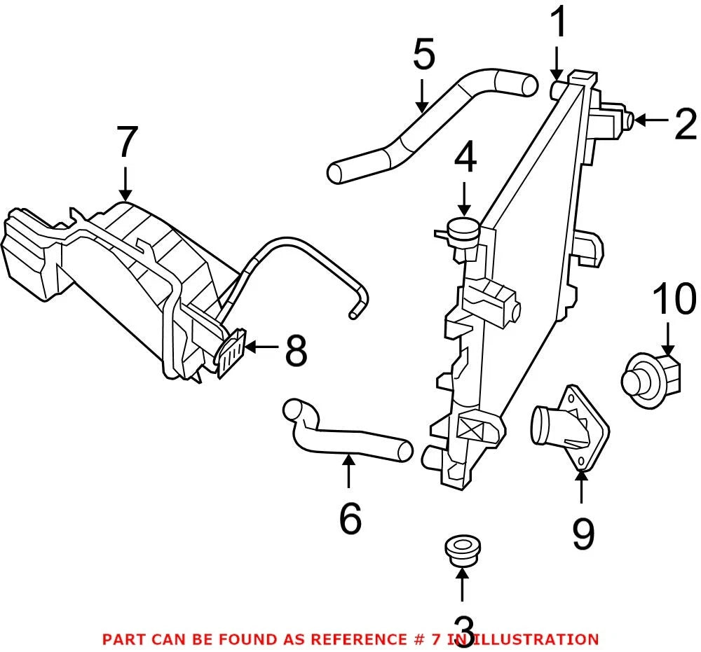 Genuine OEM Engine Coolant Reservoir for Dodge Ram 1500 2500 (2002–2023)